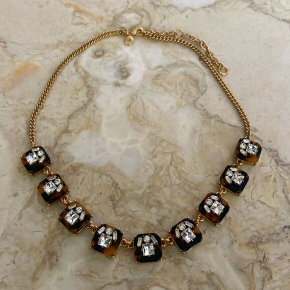 J.Crew Tortoise & Crystal Adjustable Necklace - Picture 4 of 12